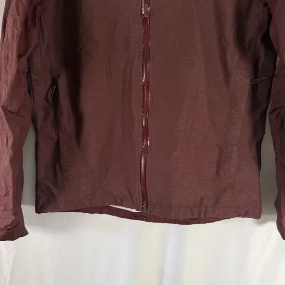 North Face Dryvent Jacket Men's Medium Burgundy Red Full Zip Hooded Zip Pits - Picture 3 of 11